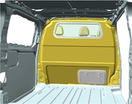 Cloison de séparation sur Volkswagen Transporter Van T7 - version non vitre Fixe